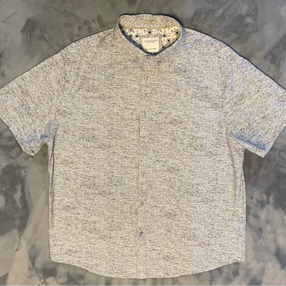 Denim & Flower Gray Casual Button Down Shirt